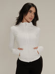 Chaqueta deportiva con detalles - Blanco - ELEMÉ BRAND CO. - Top - “Envío a toda Colombia” “Compra segura en línea” “Tienda de ropa en línea”