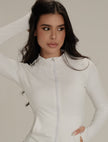 Chaqueta deportiva lisa - Blanco - ELEMÉ BRAND CO. - Top - “Envío a toda Colombia” “Compra segura en línea” “Tienda de ropa en línea”