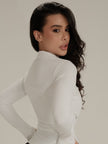 Chaqueta deportiva lisa - Blanco - ELEMÉ BRAND CO. - Top - “Envío a toda Colombia” “Compra segura en línea” “Tienda de ropa en línea”
