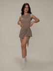 Vestido deportivo falda nudo - Gris - ELEMÉ BRAND CO. - Vestido - “Envío a toda Colombia” “Compra segura en línea” “Tienda de ropa en línea”